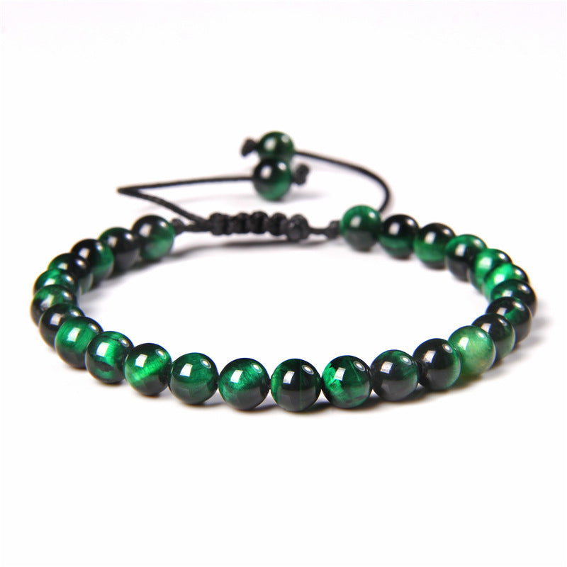 6mm Natursteinperlen Damenarmband Yoga Energie Sport
