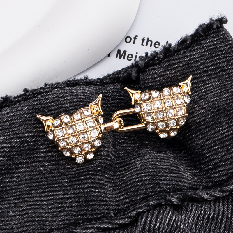 Thorny Heart waist buckle-Silver-Alloy-1 pair