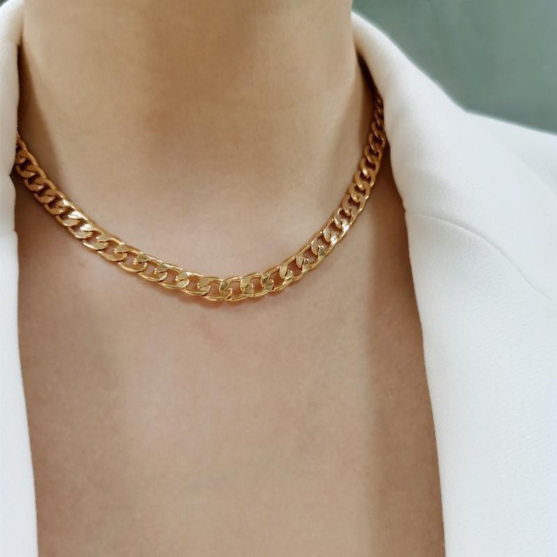 Fashionable Minimalist Cuban-link Necklace With A Premium Feel