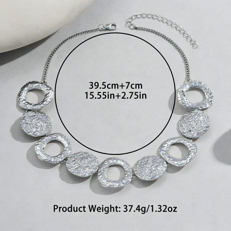 Women's Hammered Geometric Pendant Necklace