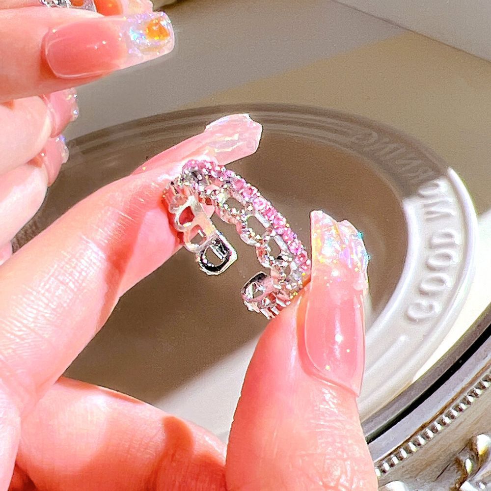 Einzigartiger Herz Dorn Katzenaugen Zirkon Ring für Damen, Süßer Kühler Fashion Vielseitiger Band