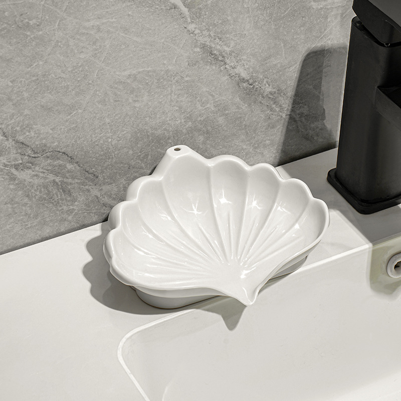 Shell Soap Box-No Accessories-Cream-PP-1 piece