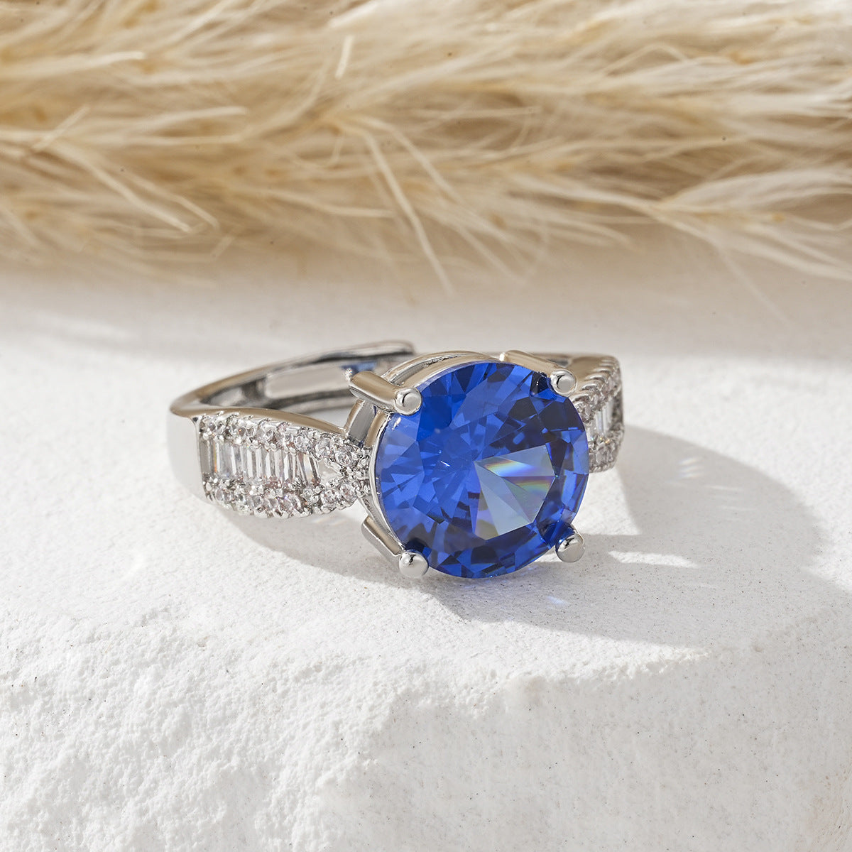 Damen offener Ring mit bunten Zirkonen