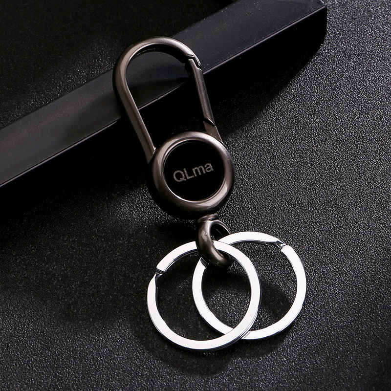 Car key chain-gun black-carbon steel-9 * 3cm-1 piece