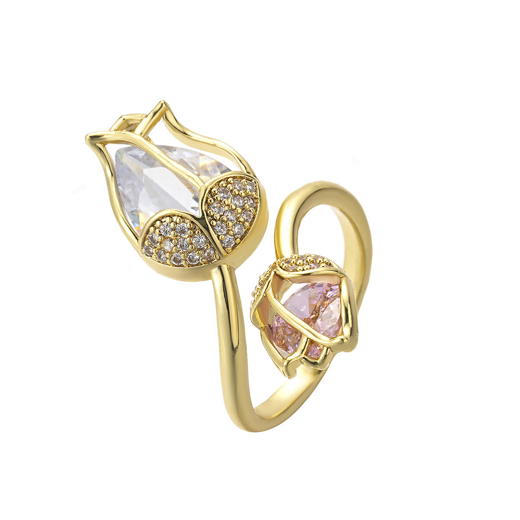 Colorful Zircon Cute Swan Ring