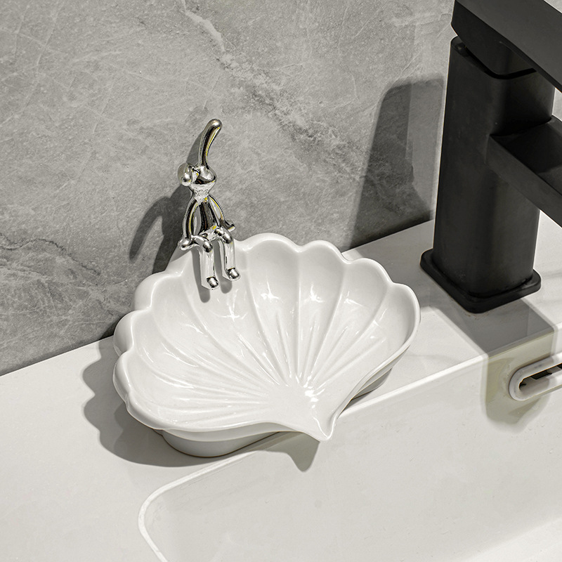 Shell Soap Box-No Accessories-Cream-PP-1 piece