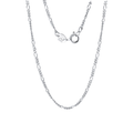 925 Sterling Silver Italian Sterling  Figaro Chain Necklace - Classic Design & Durable Craftsmanship
