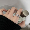 Minimalist Irregular  Ring Set Women, High Grade Gradient Stone, INS Cold Tone Jewelry