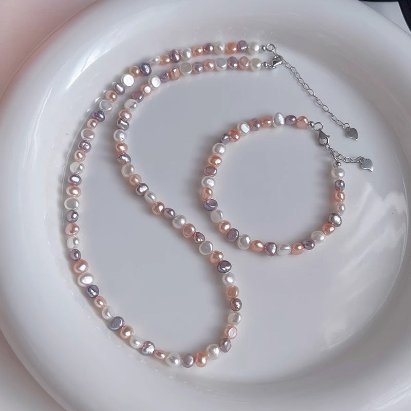 Natur Süßwasser Barock Perlenkette Accessoire für Frauen