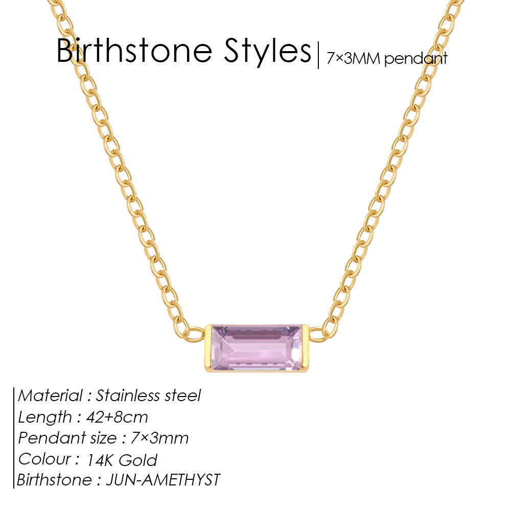 18K Gold-plated Layered Choker With A December Birthstone Pendant