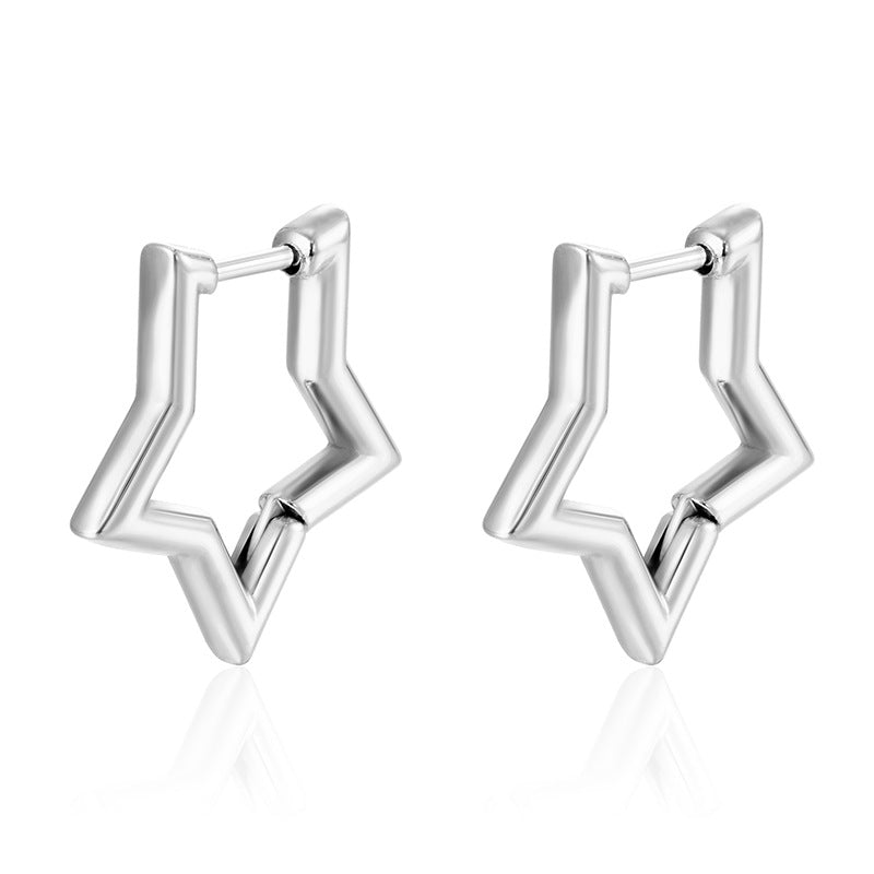 Modische schlichte Ohrringe mit geometrischem Design für Damen