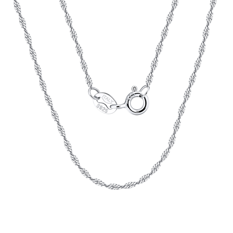 925 Sterling Silver Italian Craftsmanship Sterling  Rope Chain Necklace - Classic Elegance Meets Timeless Design