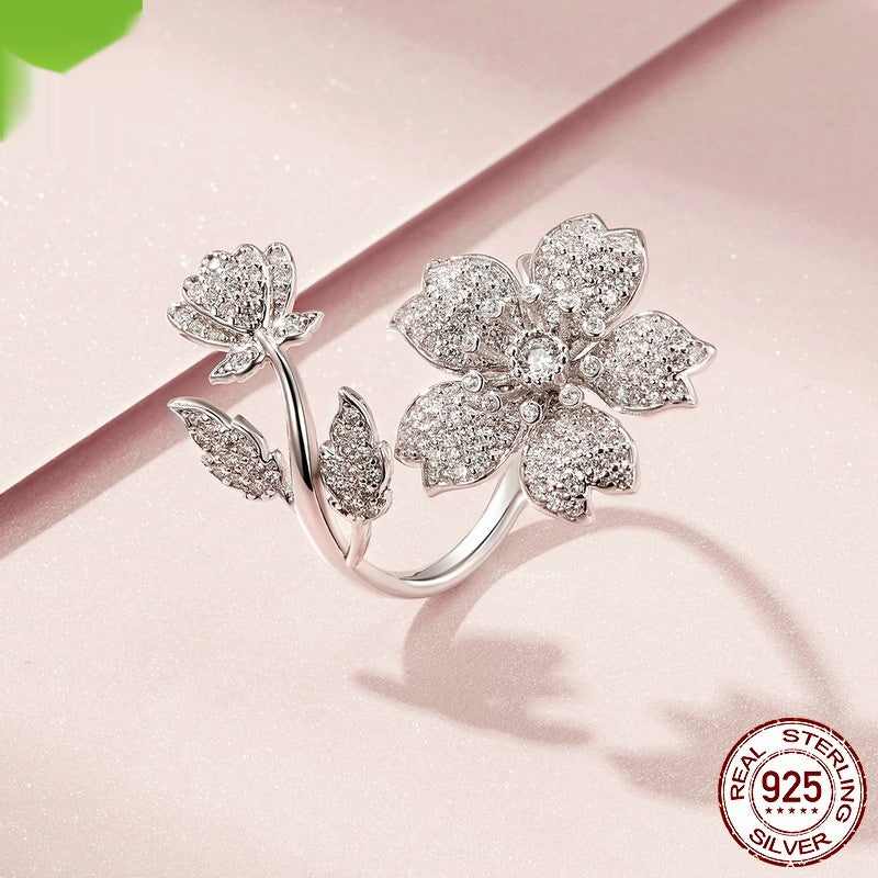 Cherry Blossom Open Adjustable Ring