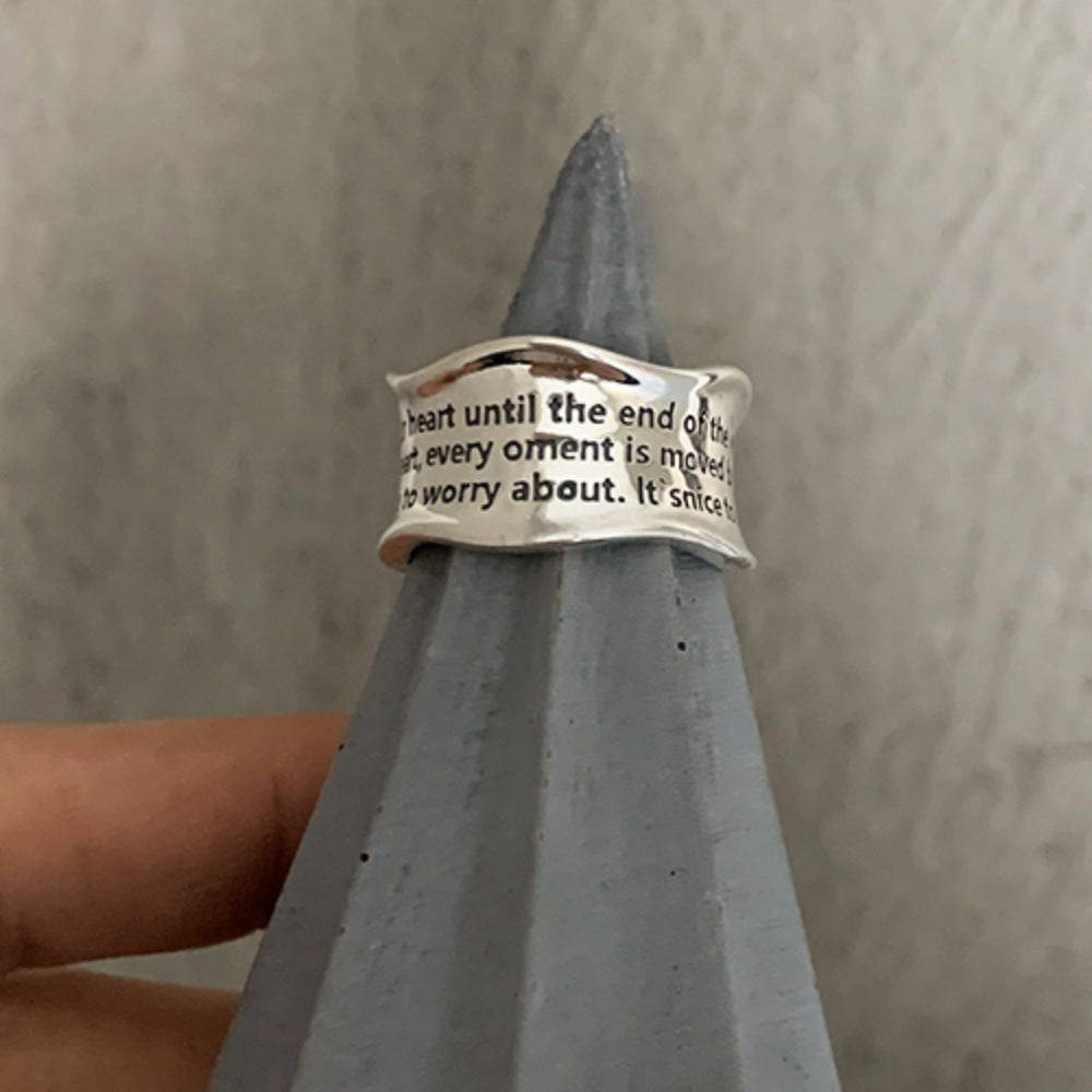 S925 Sterling Silberringe für Damen, einzigartiges Nischen-Design, anlaufbeständige minimalistische luxuriöse Vintage-Statement-Ringe
