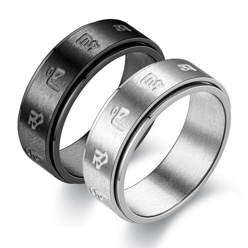Titanium Steel Rotating Ring For Men