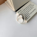 Ins Style Minimalist Design, Versatile & Simple Plain Band, Smooth Surface, Personalized Oval Geometric Open Ring