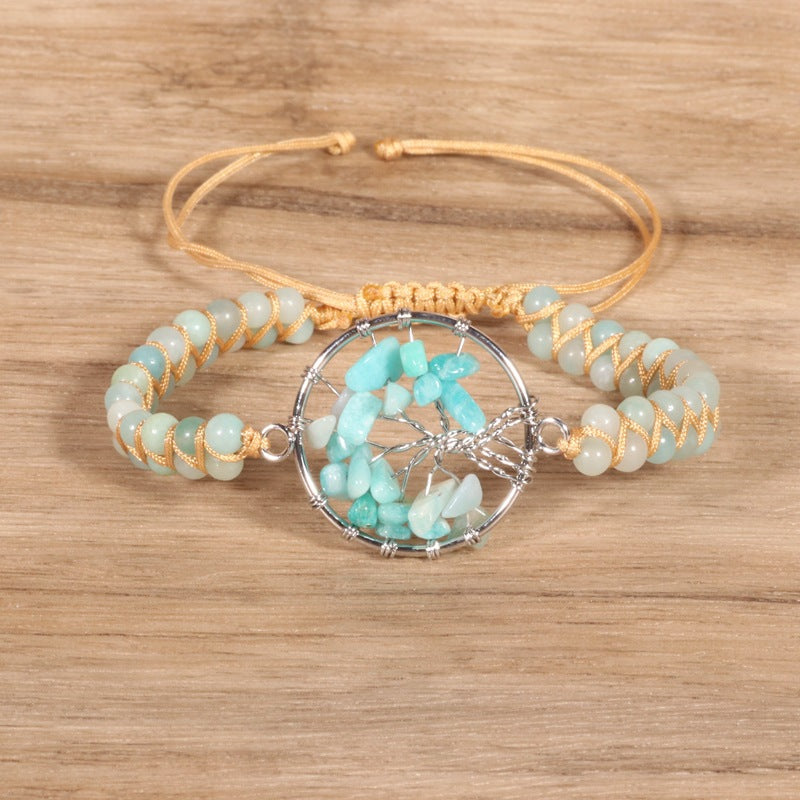 Baumförmiger Charm, geflochtenes Doppelstrang-Armband