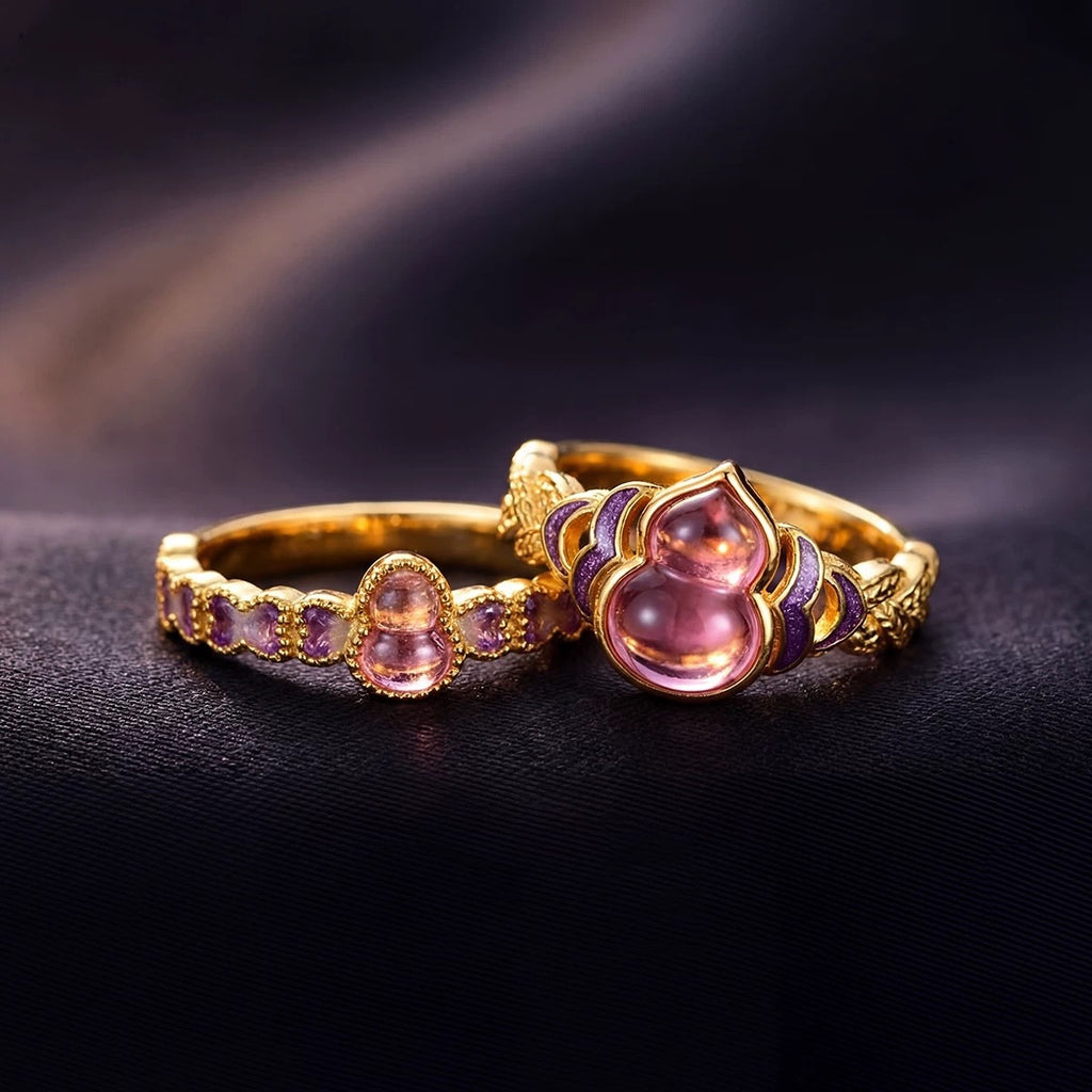 Chinesischer, exquisiter Eis-Klar-Emaille-Ring