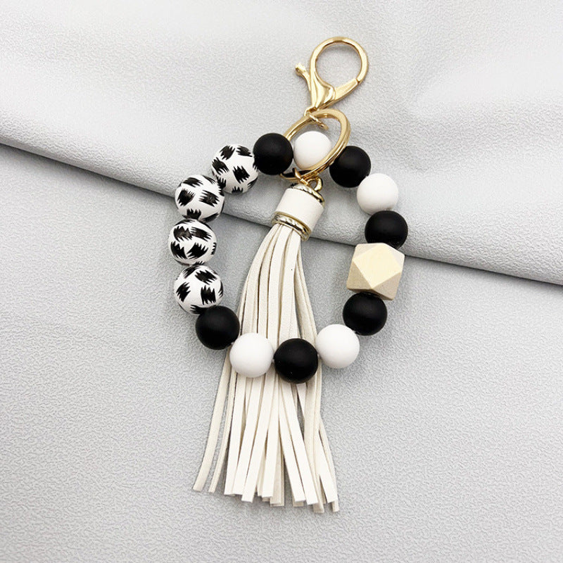 Silicone Tassel Bead Bag Accessory Pendant