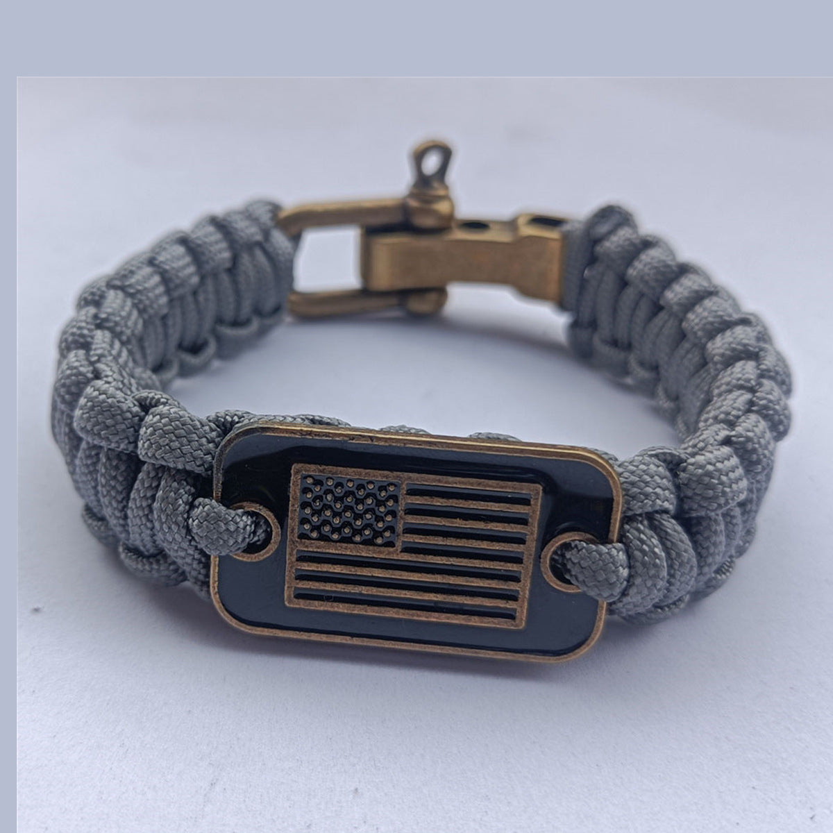 Geflochtenes Paracord-Armband mit Überlebensschnalle aus Zinklegierung