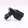 Pistol Keychain Modern Minimalist Style 3D Printed