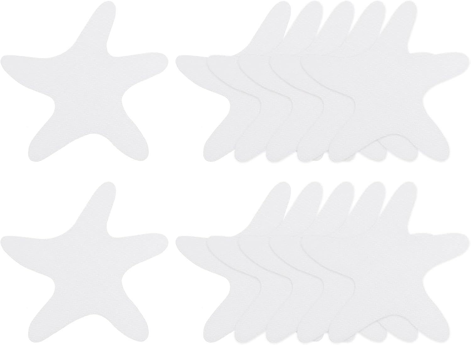 Starfish Anti-slip Sticker-Gray-9.8cm-with black scraper-PEVA-12 pieces