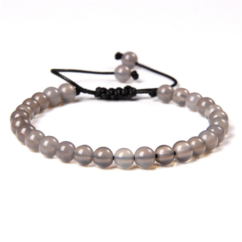 6mm Natursteinperlen Damenarmband Yoga Energie Sport