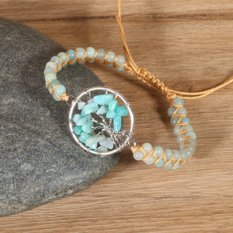 Baumförmiger Charm, geflochtenes Doppelstrang-Armband