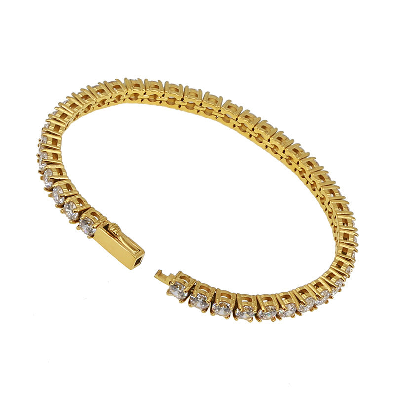 Tennis-Kette aus Edelstahl 316 mit Zirkonia-Einlage