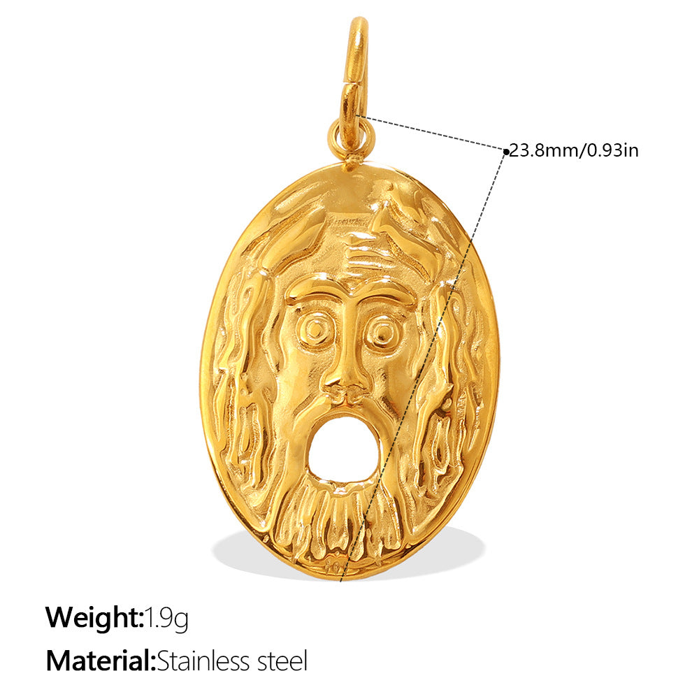 European And American Cross-border Vintage Creative Design Relief Multi-pattern Pendant With Personalized Letters And Plant Elements As Accessories And Ornaments