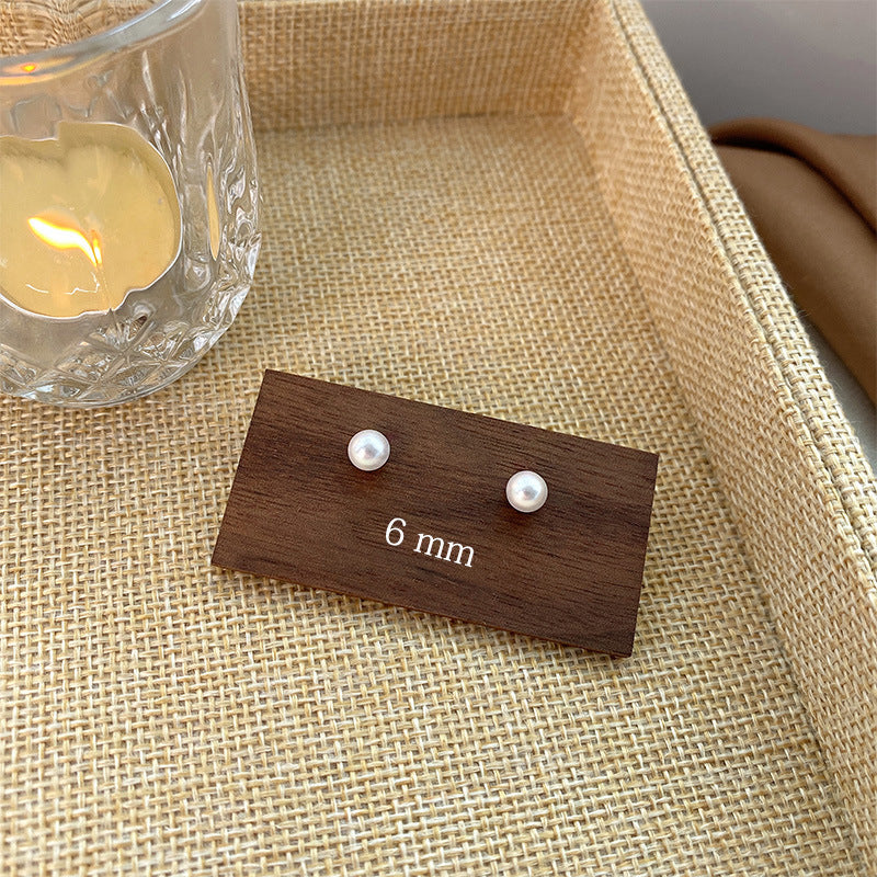Ins Style Perlenohrringe für Damen, Luxuriöse minimalistische vielseitige Ohrhänger, Vintage elegante High-End Ohrringe