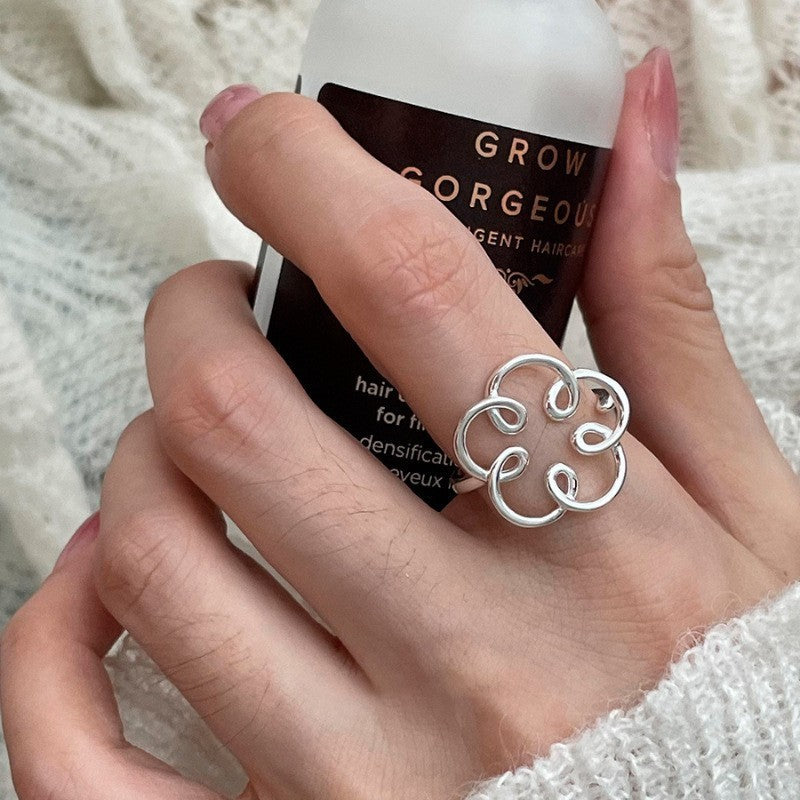 Trendy Irregular 925 Sterling Silver Stackable Rings Set For Women, Non-Tarnish Minimalist INS Aesthetic Plain Band, Versatile Daily Wear Finger Jewelry