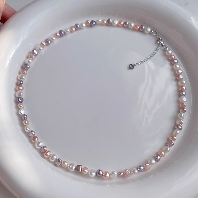 Natural Freshwater Baroque Pearl Necklace Accessory For Women