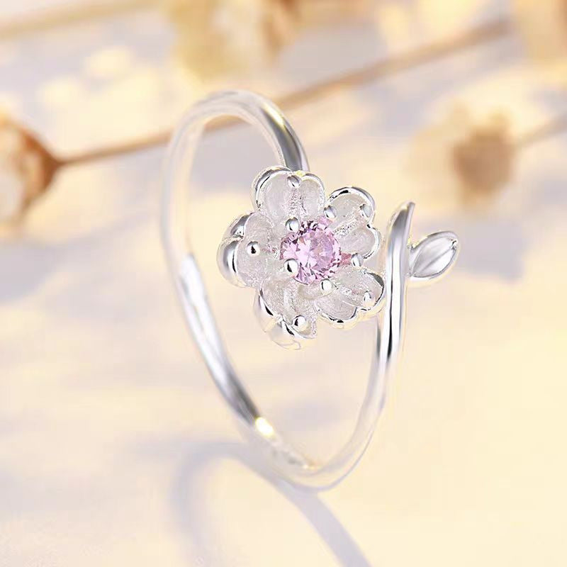 Neuer unregelmäßiger Zirkonring für Damen, INS-Trend, schlichter und vielseitiger verstellbarer Zeigefingerring