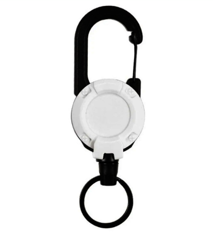 Key chain-retractable-orange-plastic + steel wire-1 piece