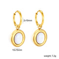 Gold-plated Stainless Steel White Shell Jewelry