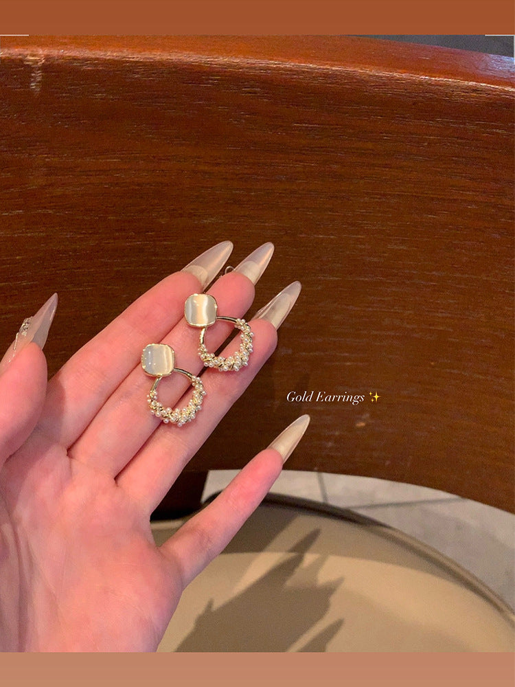 Elegante Knoten CZ Quastenohrringe für Frauen, zarte silberfarbene Zirkonia Schlangenkette Quastenohrringe, luxuriöser minimalistischer Party-Schmuck Geschenk