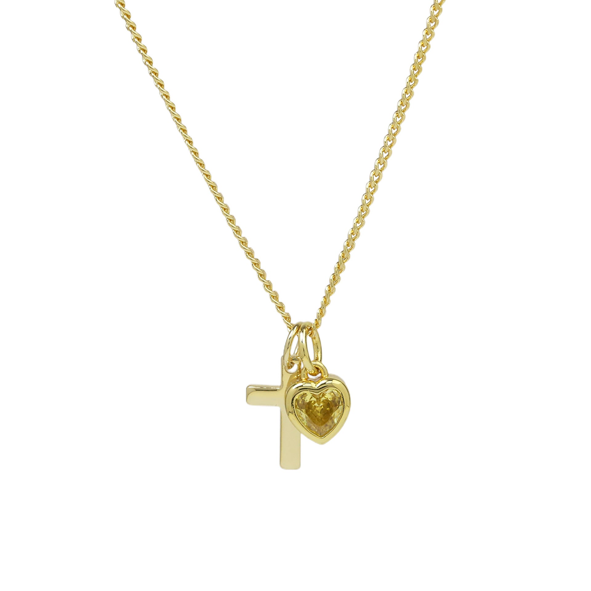 Heart-Shaped December Birthstone Pendant Necklace
