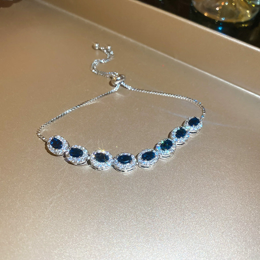 18k vergoldetes Zirkon-Kleeblatt-Blumen-Armband zum Anklipsen