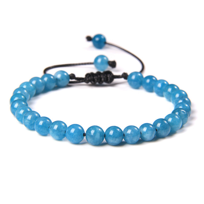 6mm Natursteinperlen Damenarmband Yoga Energie Sport