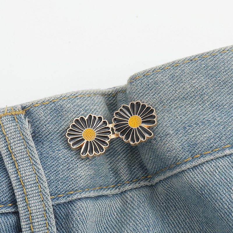 Notch Daisies waist buckle-purple-alloy-1 pair