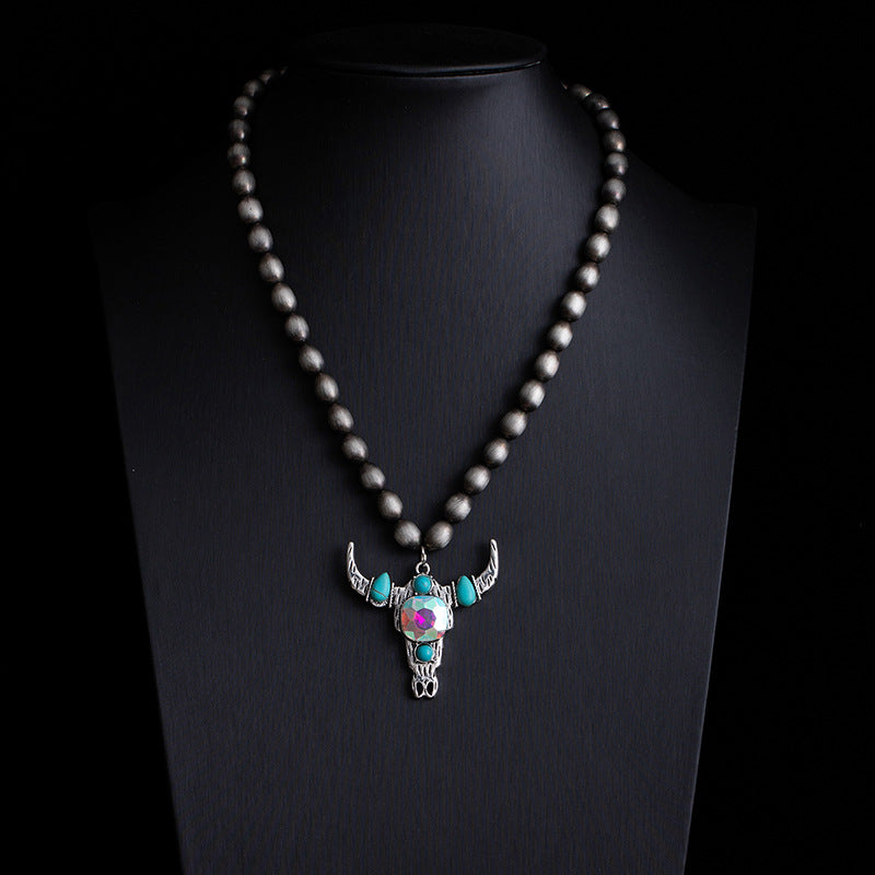 Fashionable Retro Ethnic Style Turquoise Necklace