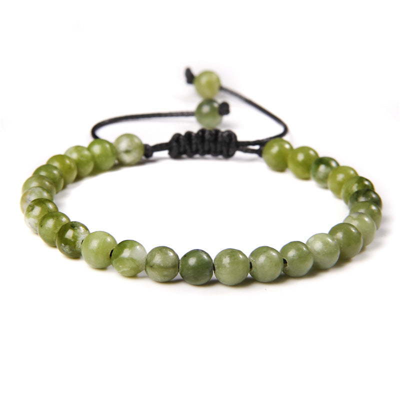 6mm Natursteinperlen Damenarmband Yoga Energie Sport