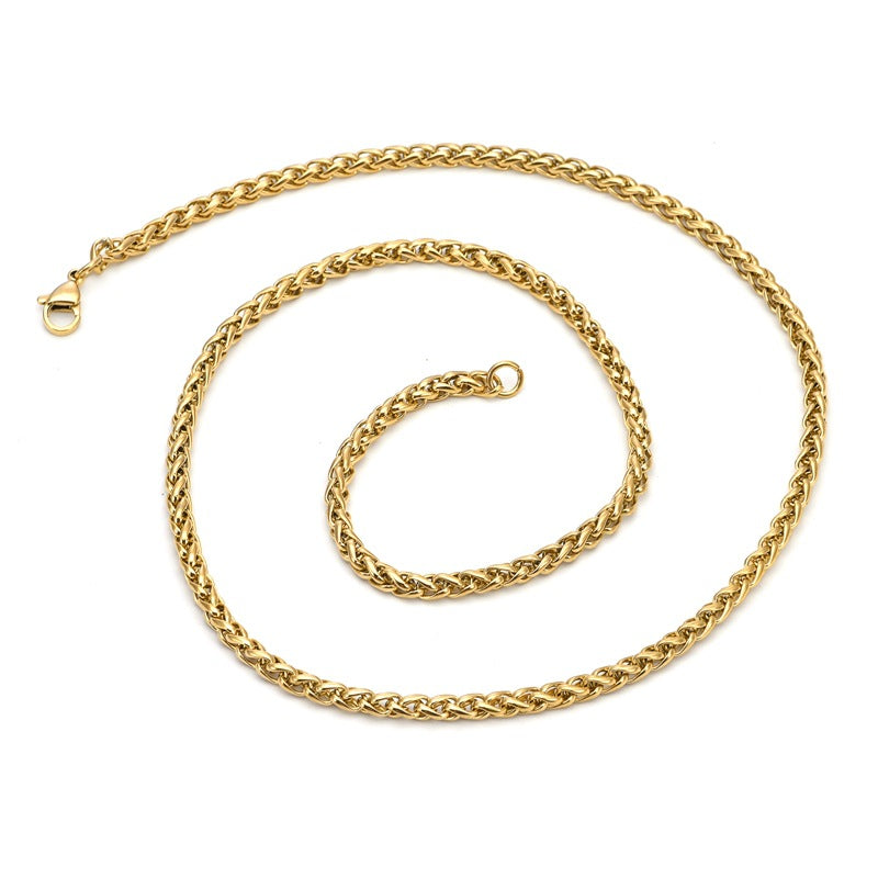 Stainless Steel Skeletal Chain Personalized Simple Fashionable Versatile Necklace Jewelry