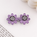 Sunflower waist buckle-purple-alloy-1 pair