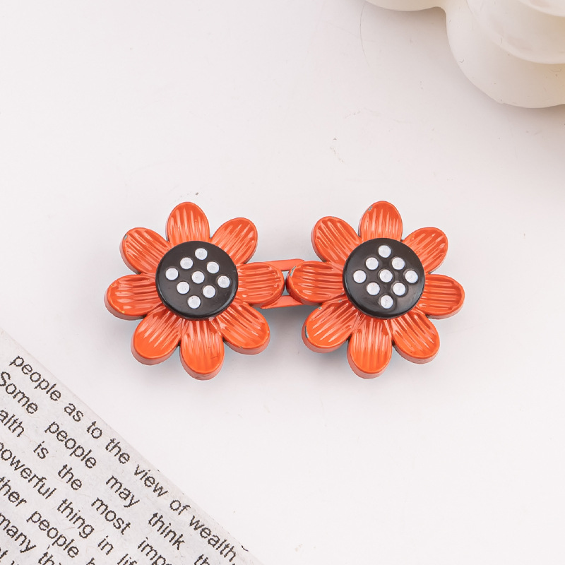Sunflower waist buckle-purple-alloy-1 pair
