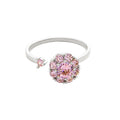 Womens Fashionable Rotatable Simple Elegant All-Match Ring With Flower Design