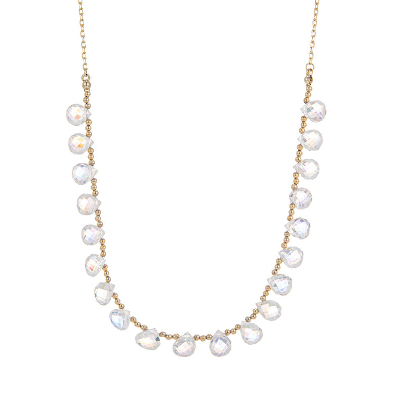 Minimalist Crystal Choker Real Gold Plated Luxurious And Elegant Magnetic Clasp Necklace