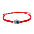 Handgestricktes Seil Glückliches Rote-Schnur-Perlenarmband