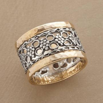 Retro Distressed Wide-ring Versatile And Easy To Match